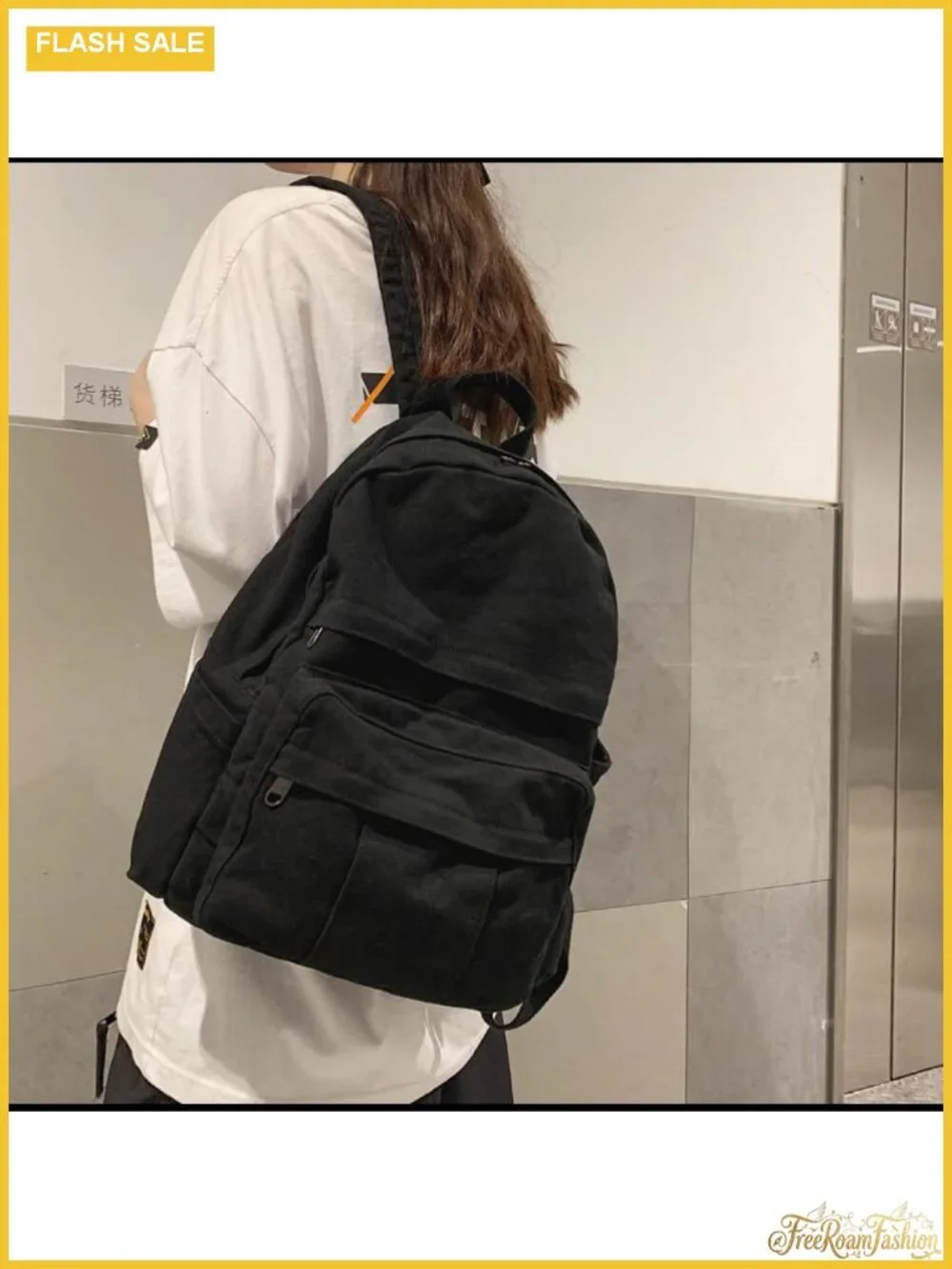 Boho Canvas Backpack for School College Vintage Fairy Grunge Hippie Y2K Daypack